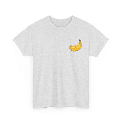 Lustige Banane wirft Schale